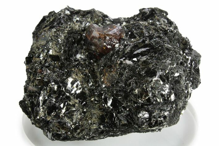 Fluorescent Zircon Crystal in Biotite Schist - Norway #351545